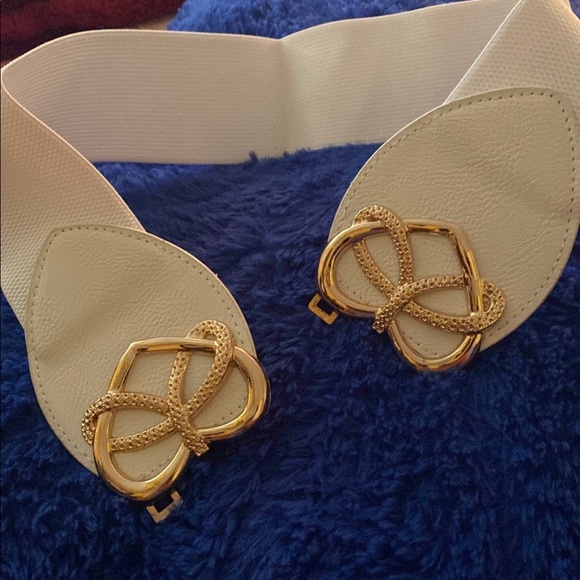 White & Gold Waist Belt - Picture 3 of 7